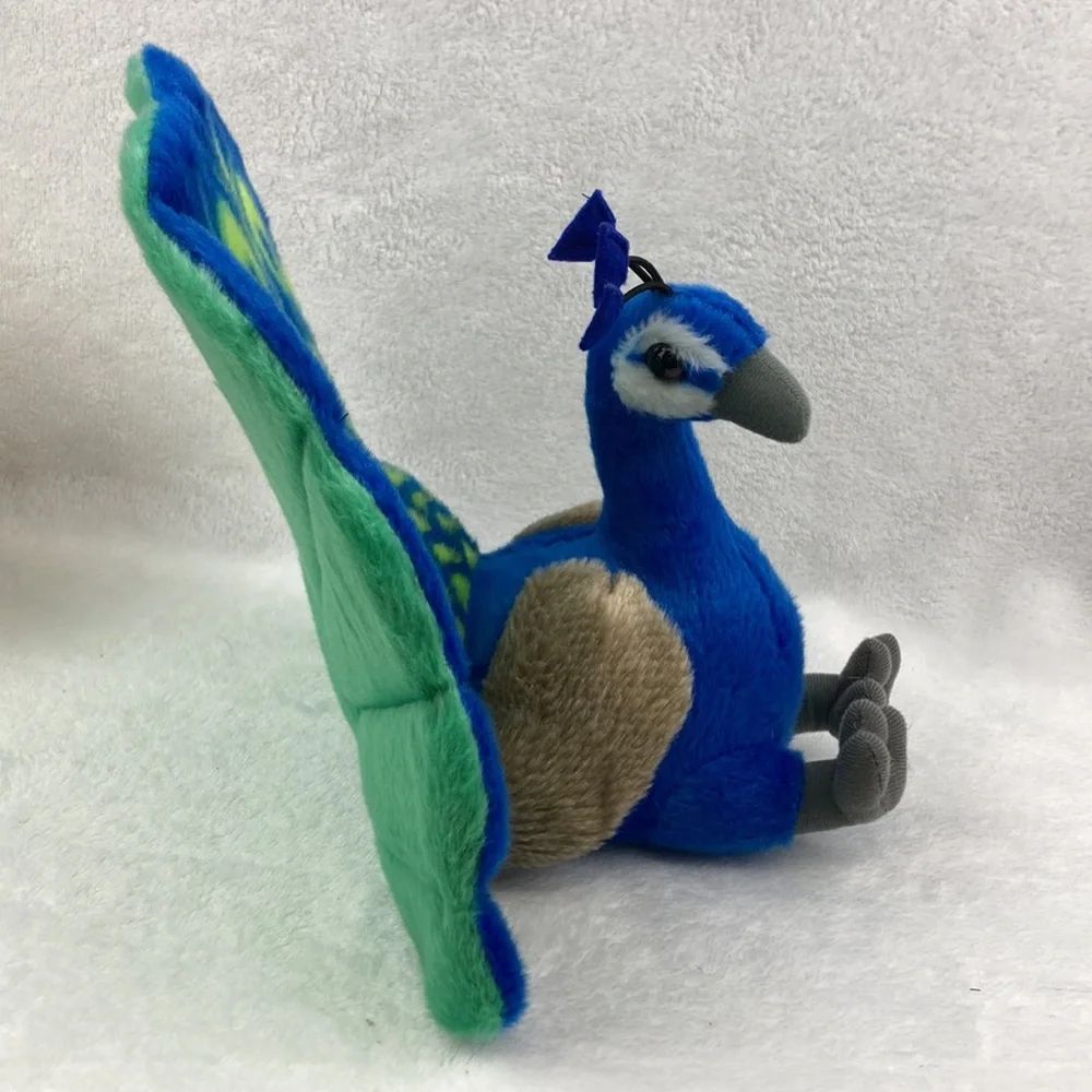 Wild Republic Core Peacock Plush Stuffed Animal Toy Realistic 12” NWT